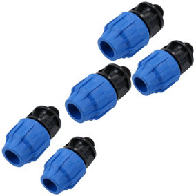 20mm x 1/2" MDPE Male Adapter Compression Coupling Fitting Water Pipe 5PK