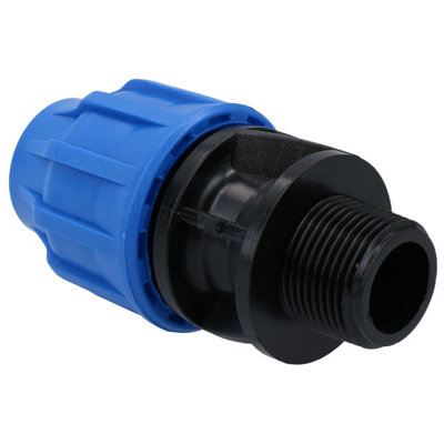 20mm x 3/4" MDPE Male Adapter Compression Coupling Fitting Water Pipe PN16