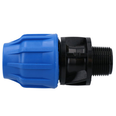 20mm x 3/4" MDPE Male Adapter Compression Coupling Fitting Water Pipe PN16