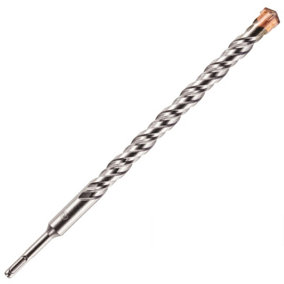 20mm x 350mm Long SDS Plus Drill Bit. TCT Cross Tip With Copper Coating. High Performance Hammer Drill Bit