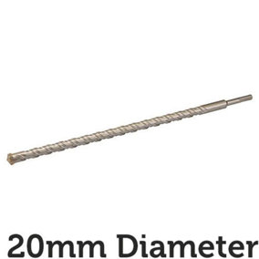 20mm x 460mm SDS Plus Crosshead Masonry Drill Bit Tungsten 4 Point Cutting Head