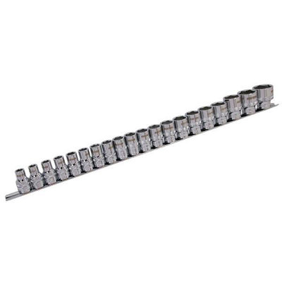 20pc 1/2" XI-ON Super Grab Socket Set 20 pc with Rail (CT2250)