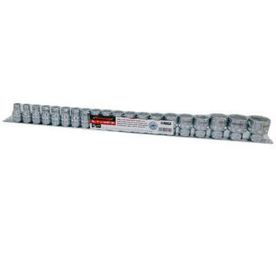 20pc 1/2" XI-ON Super Grab Socket Set 20 pc with Rail (CT2250)