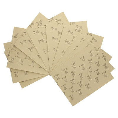 20pc Assorted Sandpaper Sanding Sheets for Metal Wood Plastic Medium 100 Grit