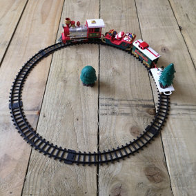 20pc Battery Operated Light up Christmas Santa's Musical Train Set - Jingle Bells