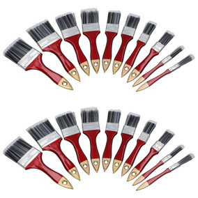 20pc Painting and Decorating Synthetic Paint Brush Brushes Set