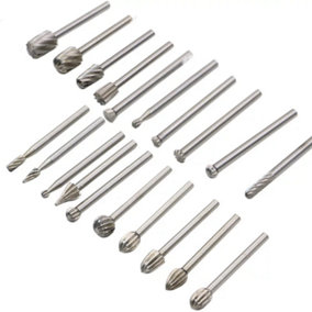 20pc Routing Wood Milling Rotary File Cutting Grinding Carving Tools DIY Set