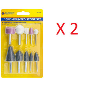 20Pc Stone Bit Set Grinding Mounted Router Grinder Drill Craft Metal Tool
