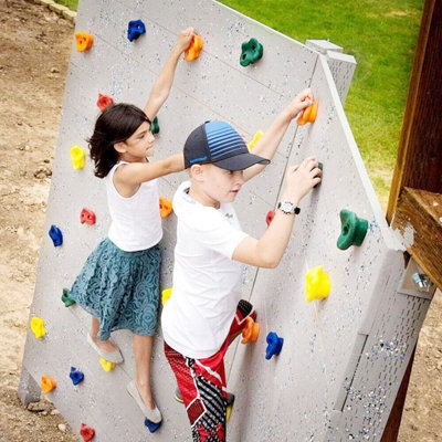 Outdoor Playground 25-Pack Colorful Rock Climbing Holds BPA-Free