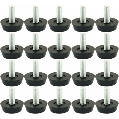 20pcs M6 20mm adjustable furniture feet for table and chair bases ...