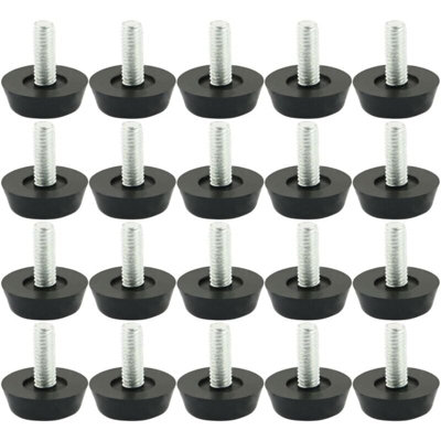 20pcs M6 x 20mm Adjustable Furniture Leveling Feet Adjustable Foot Pad ...