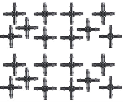 20pcs. Micro Cross Connector 4.5mm Barb - Micro Irrigation Fitting ...
