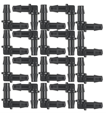 20pcs. Micro Elbow Connector 4.5mm Barb - Micro Irrigation Fitting ...