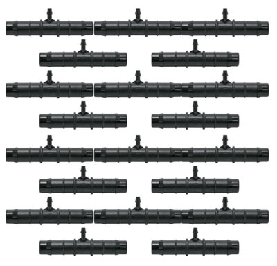 20pcs. Micro Tee Connector 13mm- 4mm Barb - Micro Irrigation Fitting ...
