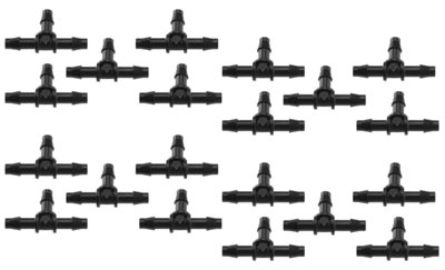 20pcs. Micro Tee Connector 4.5mm Barb - Micro Irrigation Fitting ...