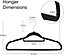 20Pcs Non-Slip Velvet Adult Clothes Hanger (Black)