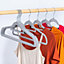 20Pcs Non-Slip Velvet Adult Clothes Hanger (Grey)