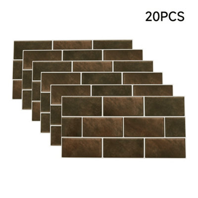20Pcs Self-Adhesive Wall Tile Stickers