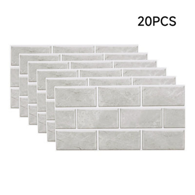 20Pcs Self-Adhesive Wall Tile Stickers