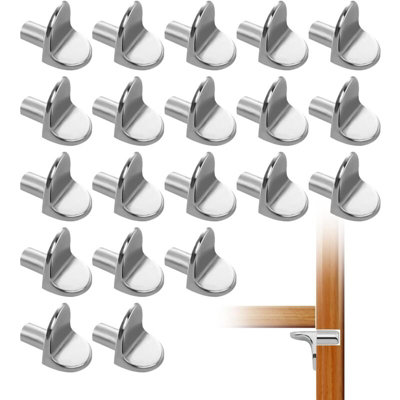Lind Kitchen 20pcs 5x22mm Shelf Supports Pegs Studs Nickel Plated Finish Adjustable Shelves Bracket Holder Furniture Hardware Cupboard Cabinet Wardrobe Shelf Pins