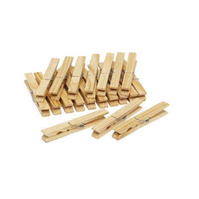 20PCS XXL Jumbo Wooden Clothes Pegs for Washing Line Laundry Pegs ...