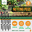 20pk Garden Pegs for Netting, Plastic Hook Ground Pegs for Gardening Task Securing Garden Membrane Pegs Plant Support