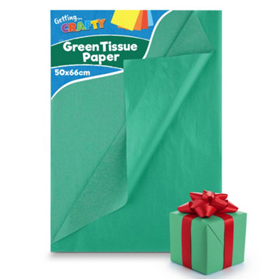 20pk Green Tissue Paper for Wrapping Gifts, 66cm x 50cm Green Tissue Paper Sheets for Packaging Biodegradable Green Wrapping Paper Price Comparisons | Compare The Build