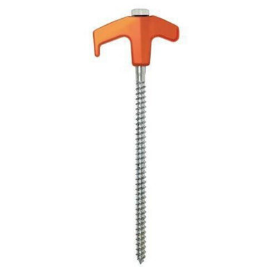 20pk Heavy Duty Drill Top Screw-In Ground Pegs for Tents Awnings