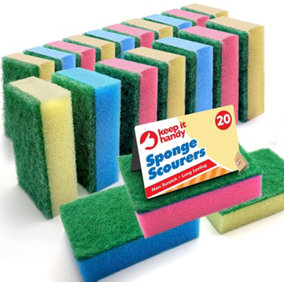 20pk Small Sponge Scourer for Kitchen, Sponges Washing Up, Kitchen Sponge, Dish Sponge, Cleaning Sponges, Washing Up Sponge