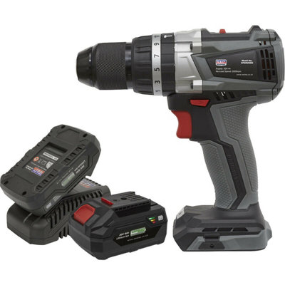 20V Brushless Hammer Drill Driver Kit - Includes 2 x Batteries & Charger - Bag