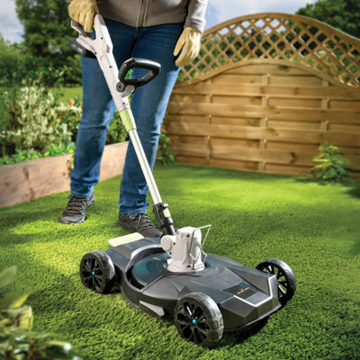 20V Cordless 3-in-1 Lawn Mower, Grass Trimmer & Edger, Lightweight, Rechargeable Battery