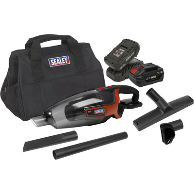 20V Cordless Handheld Vacuum Cleaner Kit - 2 Batteries & Charger - Canvas Bag - 4