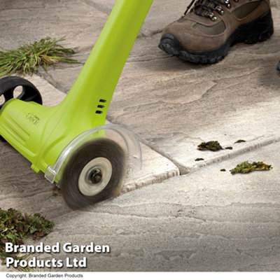 20v Cordless Weed Sweeper Clears Driveways, Paths, Patios and Pavings from Moss and Dirt (20v Weed Sweeper)