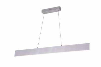 20W LED Up and Down Pendant Light, Brushed Aluminium Finish Warm White (Non-Dimmable)