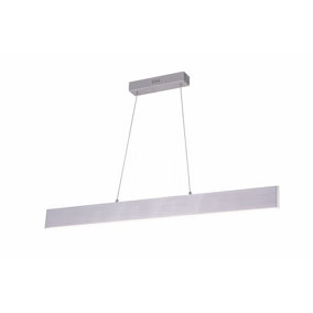 20W LED Up and Down Pendant Light, Brushed Aluminium Finish Warm White (Non-Dimmable)