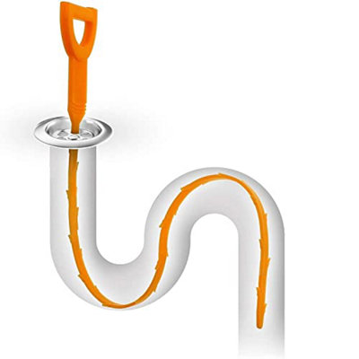 20x Drain Unblocker Sink Tool Reusable Drain Cleaner for Sewer/Kitchen ...