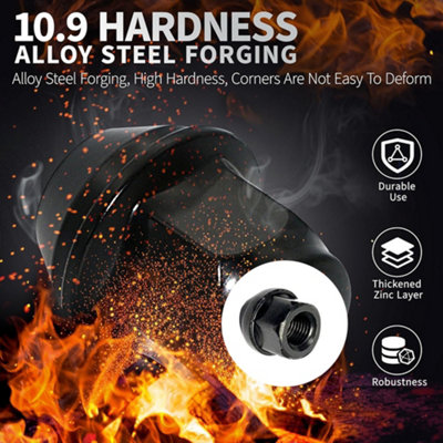 20x Black Tuner Wheel Nuts M12x1.5 – 60° Tapered, Fits Ford Fiesta ST/Zetec Aftermarket Wheels