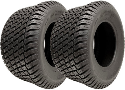 20x10.00-10 Lawnmower Tyres 4-ply Multi Turf Grass P332 Road Legal (Set of 2)