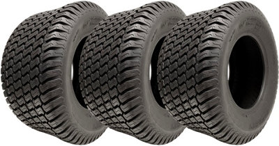 20x10.00-10 Lawnmower Tyres 4-ply Multi Turf Grass P332 Road Legal (Set of 3)