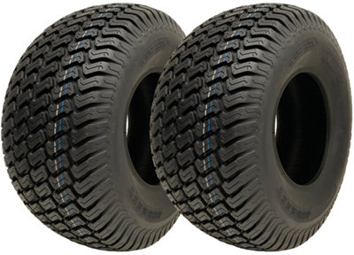 20x10.00-8 Lawnmower Grass Turf Tyres 4ply Wanda P332 Road Legal (Set of 2)
