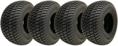 20x10.00-8 Lawnmower Grass Turf Tyres 4ply Wanda P332 Road Legal (Set of 4)