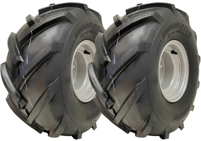 20x10.00-8 Open Centre P328 Wheels & Rim Cleated Rotovator 100mm PCD (Set of 2)