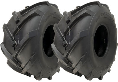 20x10.00-8 Open Centre Tyres Cleated Rotovator Lug Plant Wanda P328 (Set of 2)