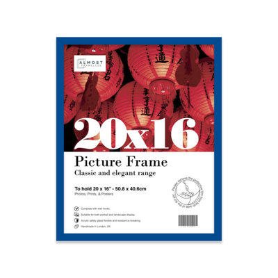 20x16 Blue Picture Frame (40.6 x 50.8cm) Poster, Photo, Artwork, Gallery Wall or Print