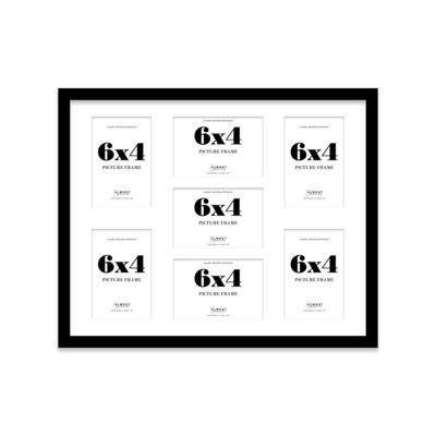 20x16 Inch 7 Opening Photo Collage Frame, Display Seven 6x4 Inch Photos ...