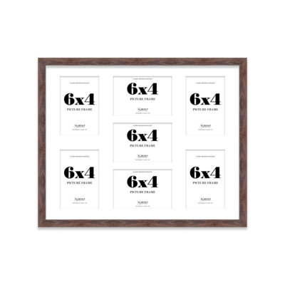 20x16 Inch 7 Opening Photo Collage Frame, Display Seven 6x4 Inch Photos ...