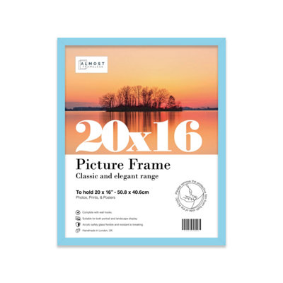 20x16 Light Blue Picture Frame (40.6 x 50.8cm) Poster, Photo, Artwork, Gallery Wall or Print