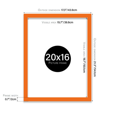 20x16 Orange Picture Frame (40.6 x 50.8cm) Poster, Photo, Artwork ...