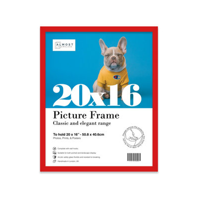 20x16 Red Picture Frame (40.6 x 50.8cm) Poster, Photo, Artwork, Gallery ...