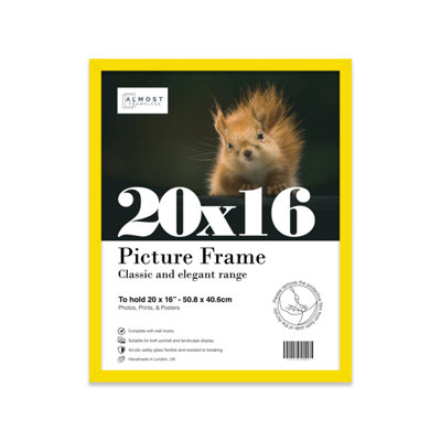 20x16 Yellow Picture Frame (40.6 x 50.8cm) Poster, Photo, Artwork, Gallery Wall or Print
